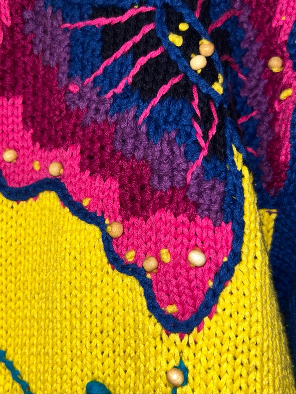 Lilly Pulitzer Vibrant Butterfly Colorblock Cardigan - Vintage 1980/90s - Picture 4 of 9